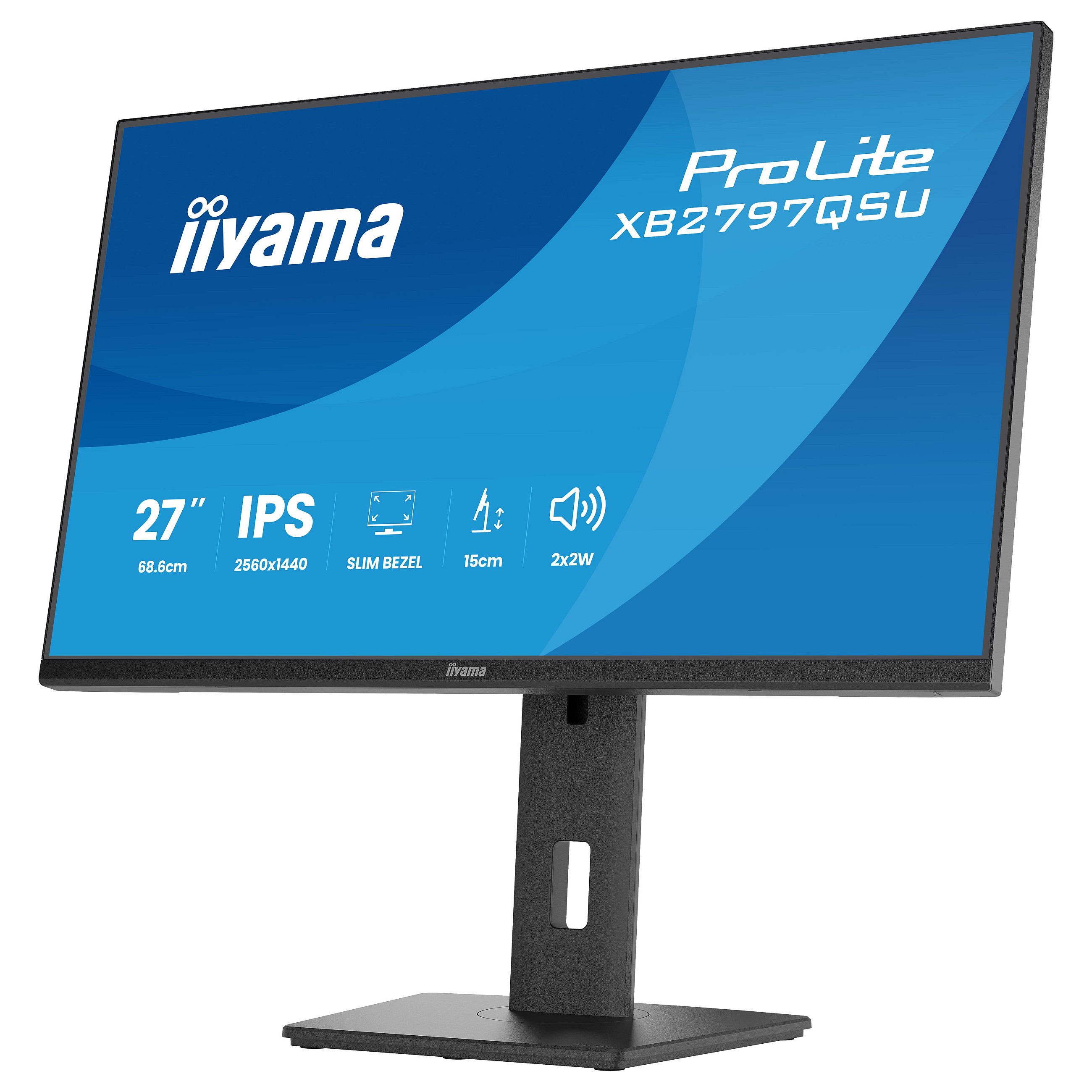 Monitor IIYAMA ProLite XB2797QSU-B1 (27" IPS, WQHD, 100Hz, 1ms, HAS)-2