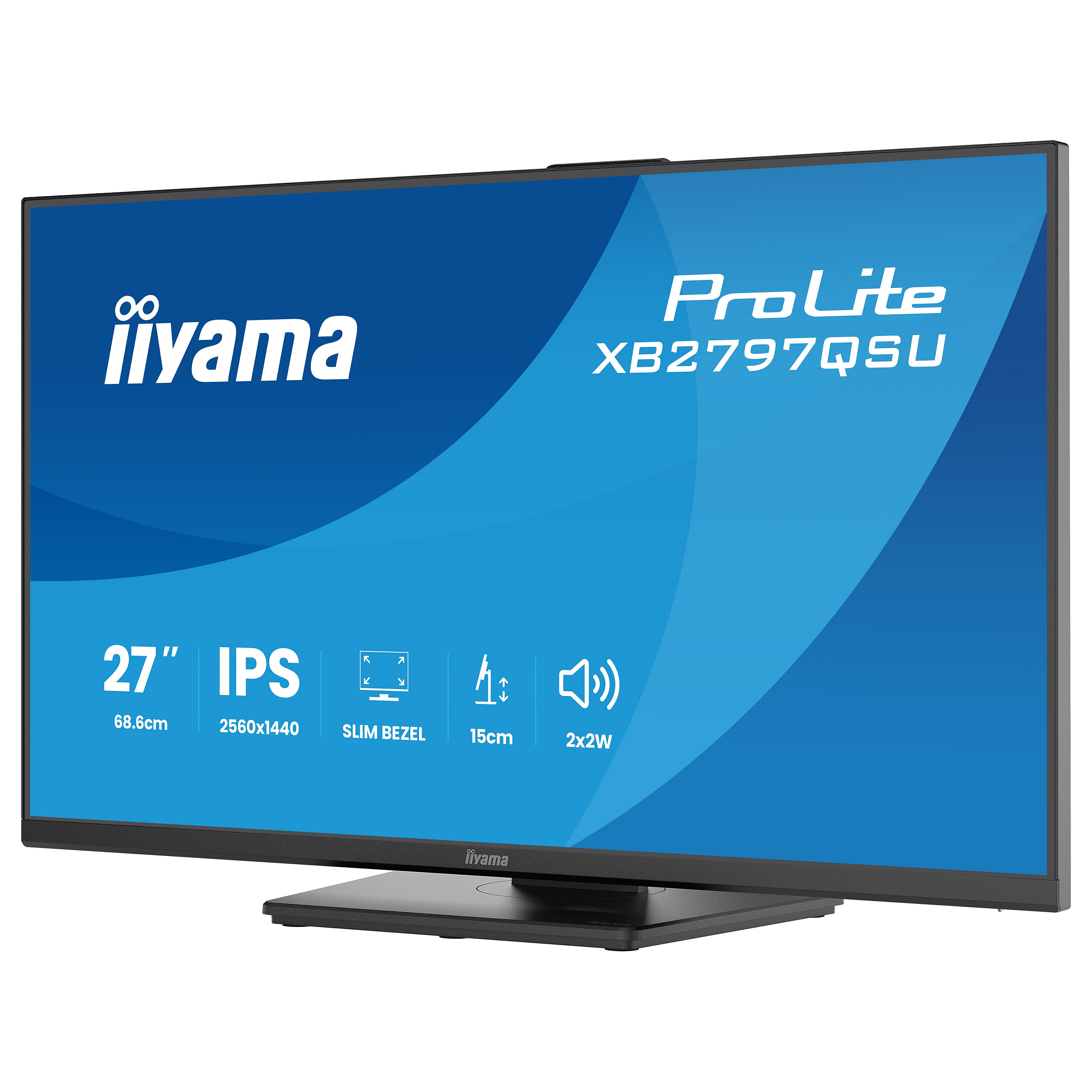 Monitor IIYAMA ProLite XB2797QSU-B1 (27" IPS, WQHD, 100Hz, 1ms, HAS)-3