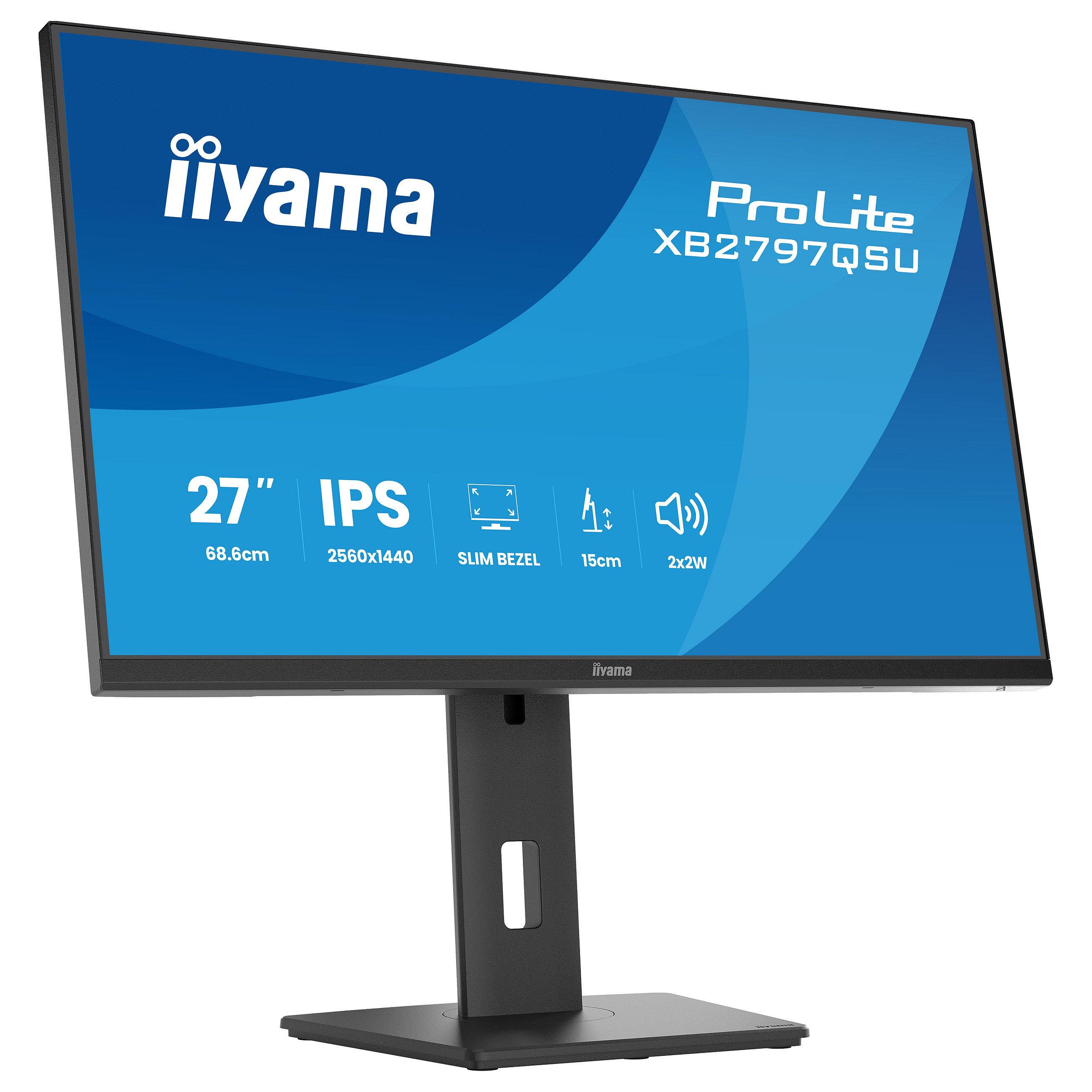 Monitor IIYAMA ProLite XB2797QSU-B1 (27" IPS, WQHD, 100Hz, 1ms, HAS)-24