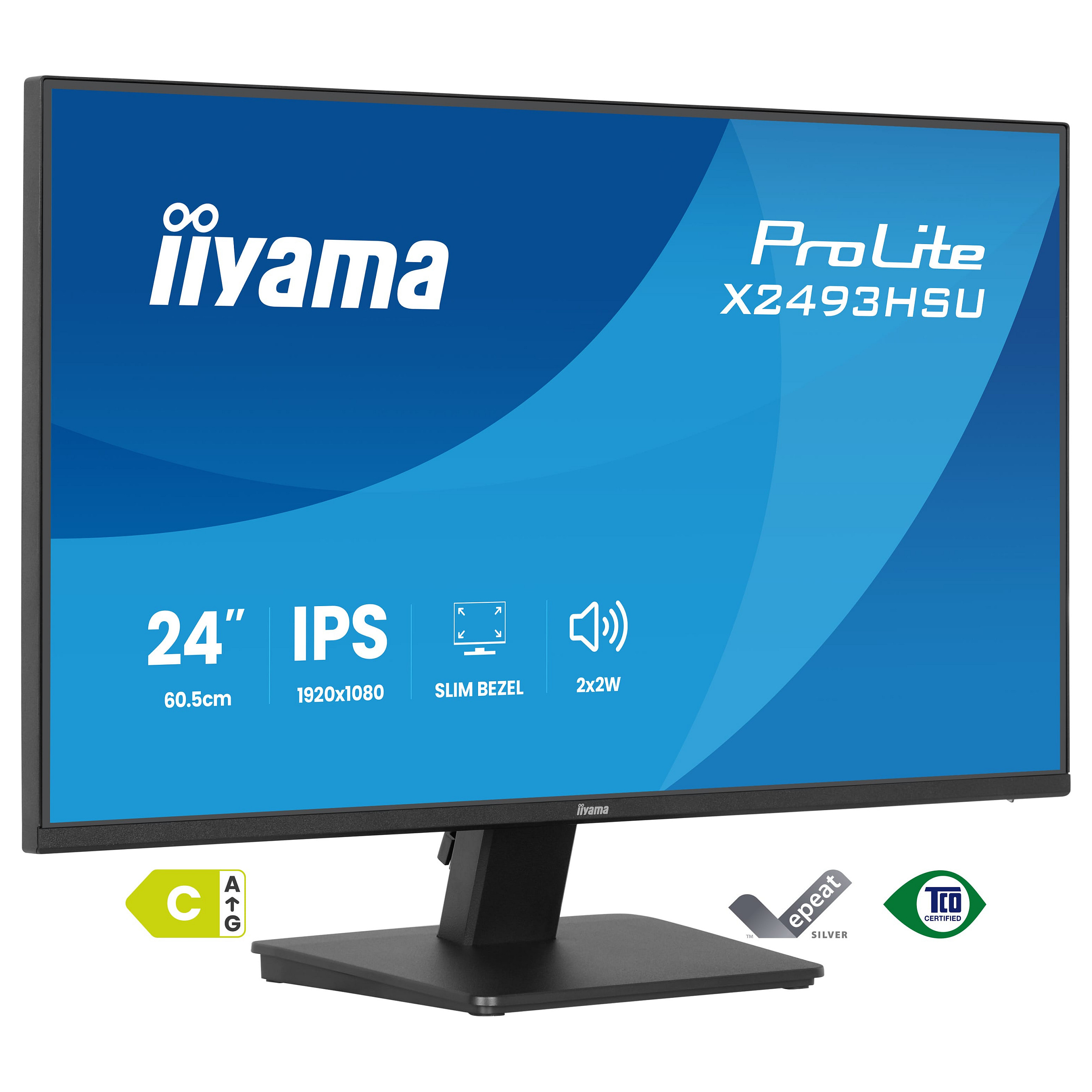 Monitor IIYAMA ProLite X2493HSU-B1 (24", IPS, FHD, 75Hz, HDMI, DP)-0