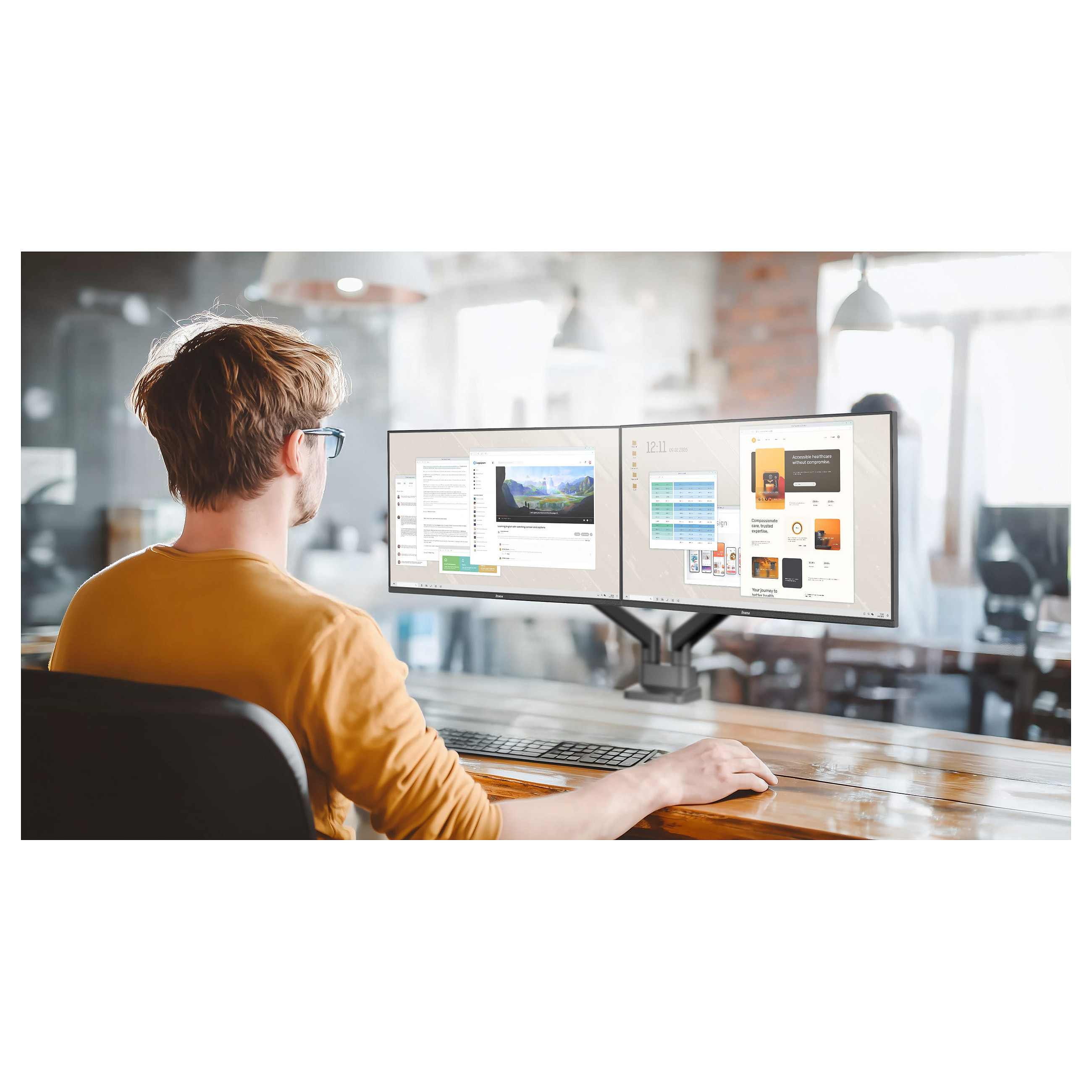 Monitor IIYAMA ProLite X2493HSU-B1 (24", IPS, FHD, 75Hz, HDMI, DP)-14