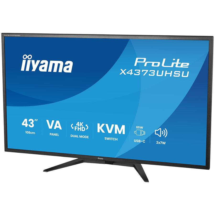 4K UHD Monitor IIYAMA ProLite X4373UHSU-B2 (43", 3840x2160, VA, USB-C, PbP)-20