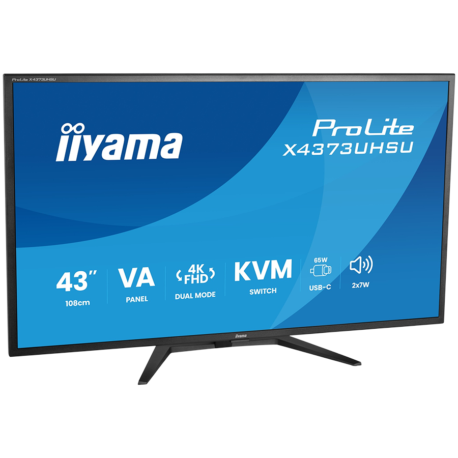 4K UHD Monitor IIYAMA ProLite X4373UHSU-B2 (43", 3840x2160, VA, USB-C, PbP)-22