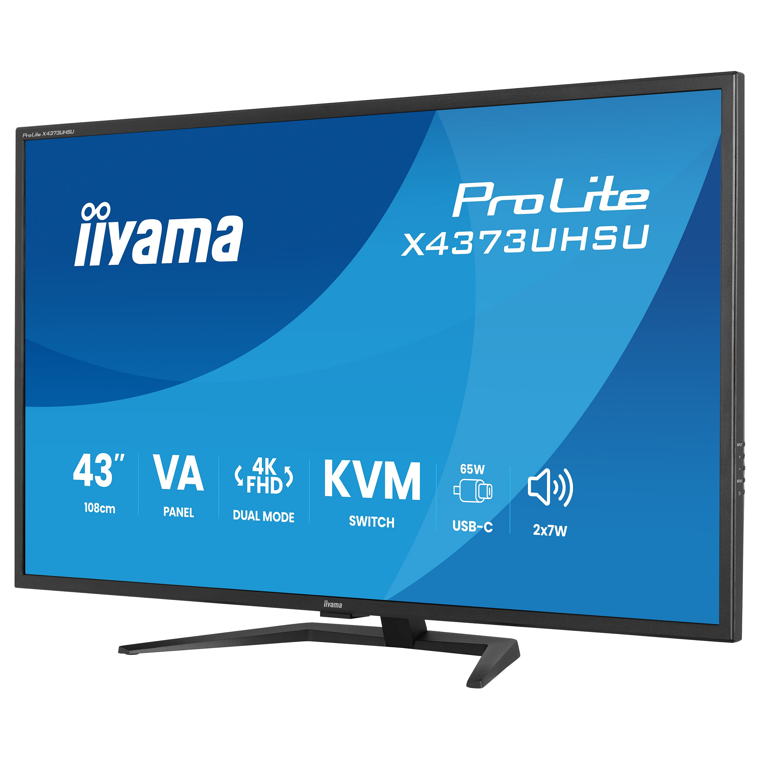 4K UHD Monitor IIYAMA ProLite X4373UHSU-B2 (43", 3840x2160, VA, USB-C, PbP)-10