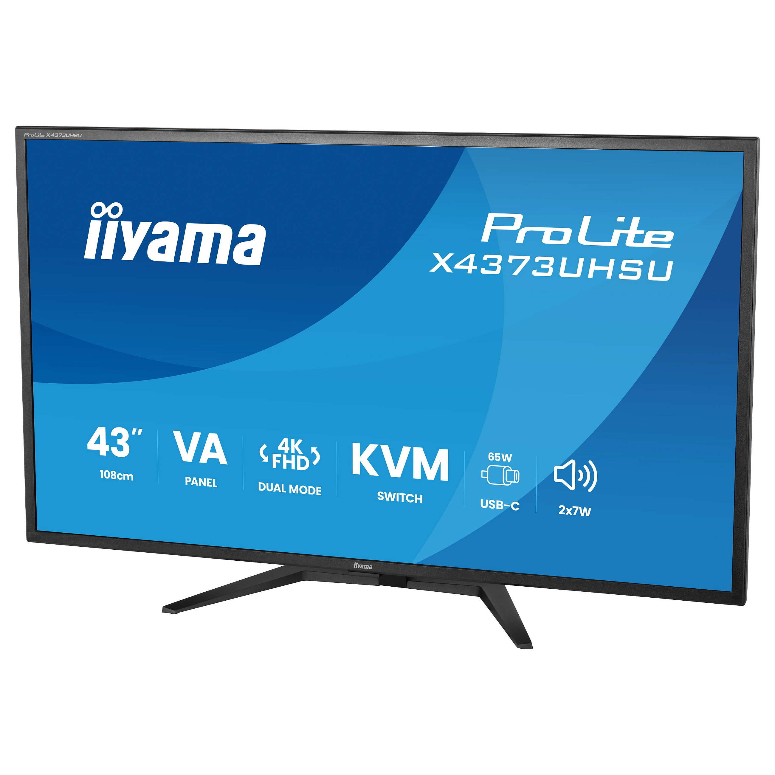 4K UHD Monitor IIYAMA ProLite X4373UHSU-B2 (43", 3840x2160, VA, USB-C, PbP)-11