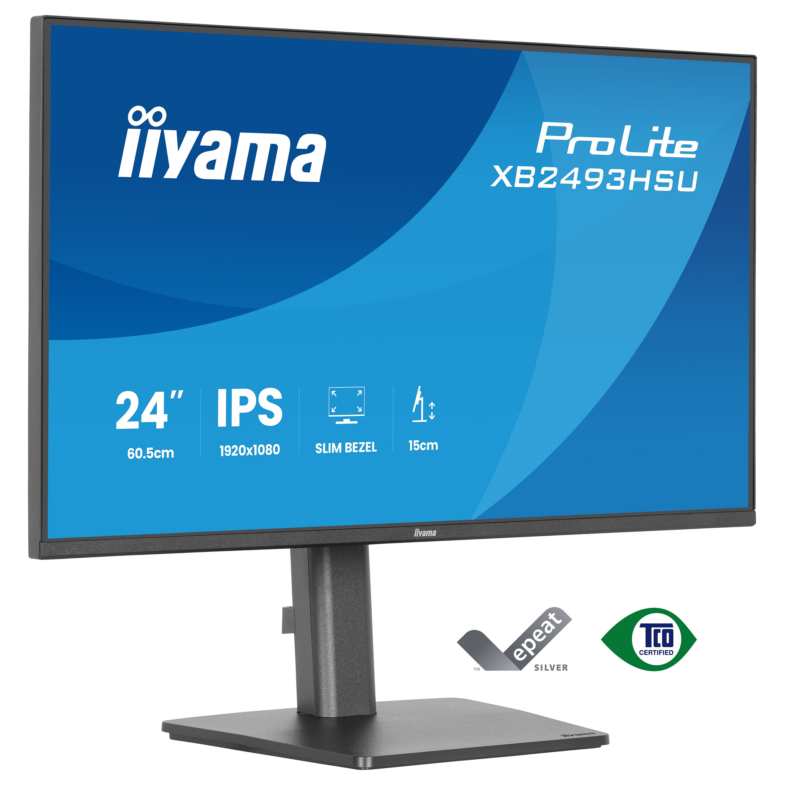 Monitor IIYAMA ProLite XB2493HSU-B1 (24", IPS, Full HD, 75Hz, HAS)