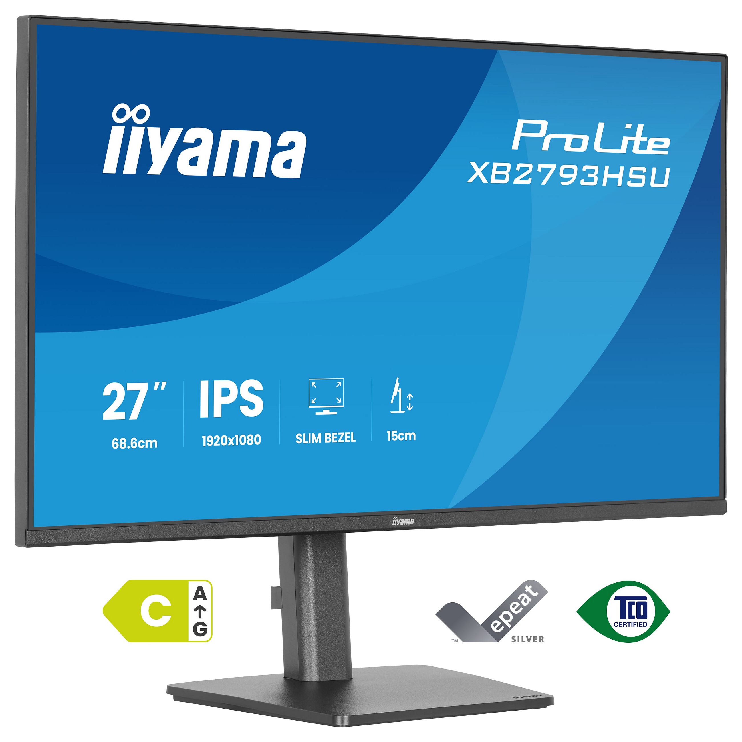 Monitor IIYAMA ProLite XB2793HSU-B1 (27", IPS, FHD, 75Hz, HAS)-0
