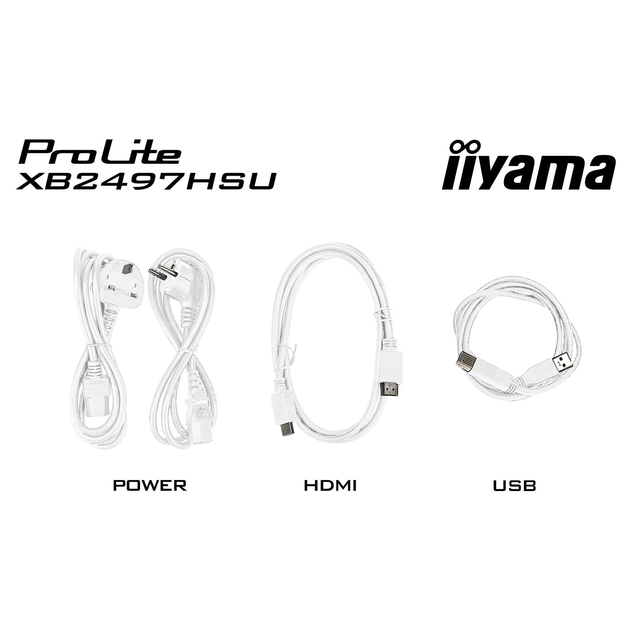 Monitor IIYAMA ProLite XB2497HSU-W1 (23.8", IPS, FHD, 100Hz, USB-C, bijeli)-10