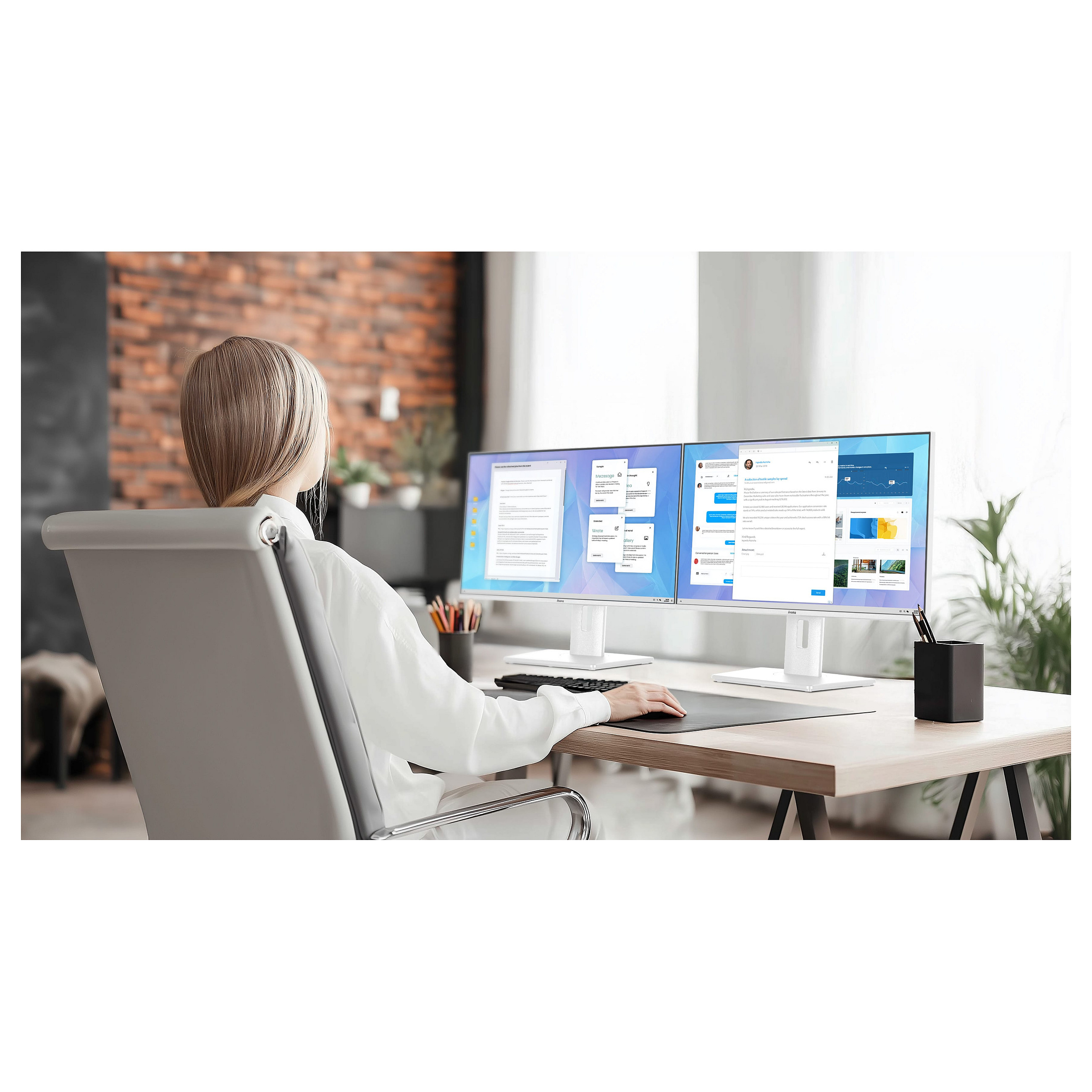 Monitor IIYAMA ProLite XB2497HSU-W1 (23.8", IPS, FHD, 100Hz, USB-C, bijeli)-11
