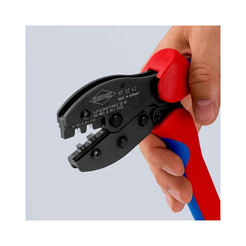 Kliješta za krimpanje KNIPEX PreciForce 97 52 65 MC4 (za MC4 i EVO2 solarne konektore, 2.5/4/6 mm²)-8