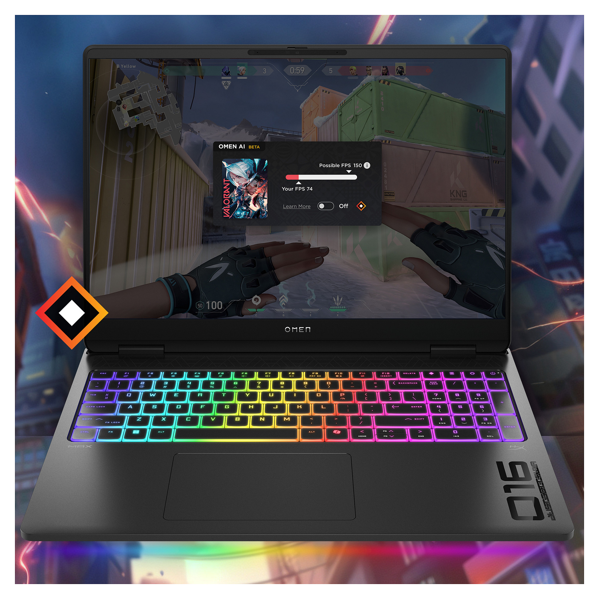 Laptop HP OMEN MAX 16-ah0095ng (16" WQXGA OLED 240Hz, Intel Core Ultra 9 275HX, 32 GB, 2 TB SSD, GeForce RTX 4080, Win 11) *Napomena internacionalna tipkovnica*-1