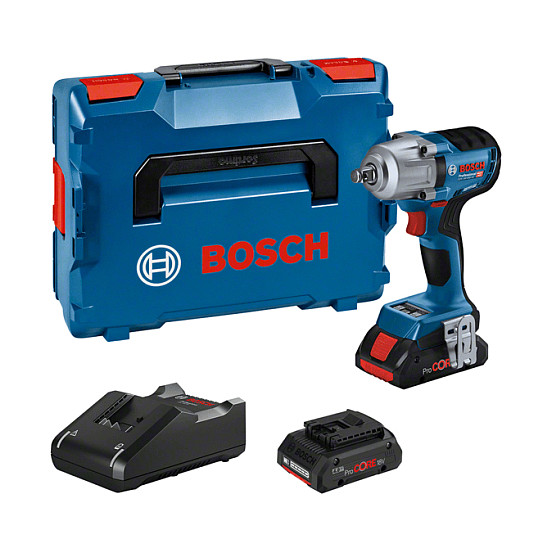 Akumulatorski udarni stezač BOSCH GDS 18V-450 HC (2x ProCORE 4.0Ah, L-BOXX)