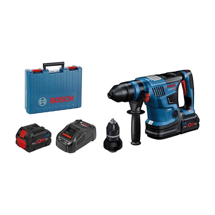 AKUMULATORSKI UDARNI ČEKIĆ BOSCH GBH 18V-34 CF Professional (BITURBO, SDS-plus, 2x 8.0Ah ProCORE, kofer)