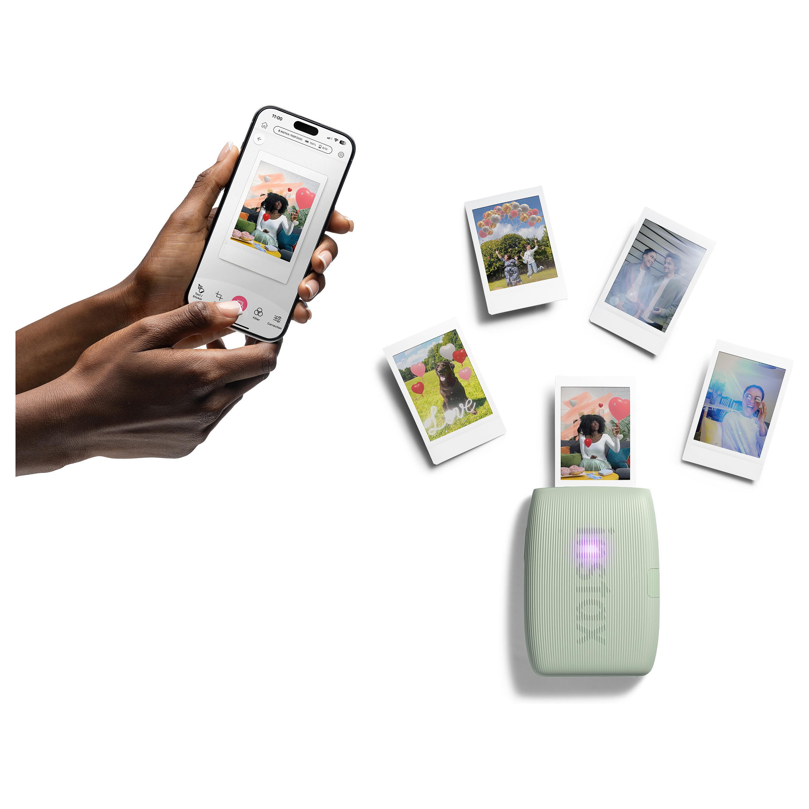 Pisač za pametni telefon FUJIFILM instax mini Link 3 (Sage Green)-3