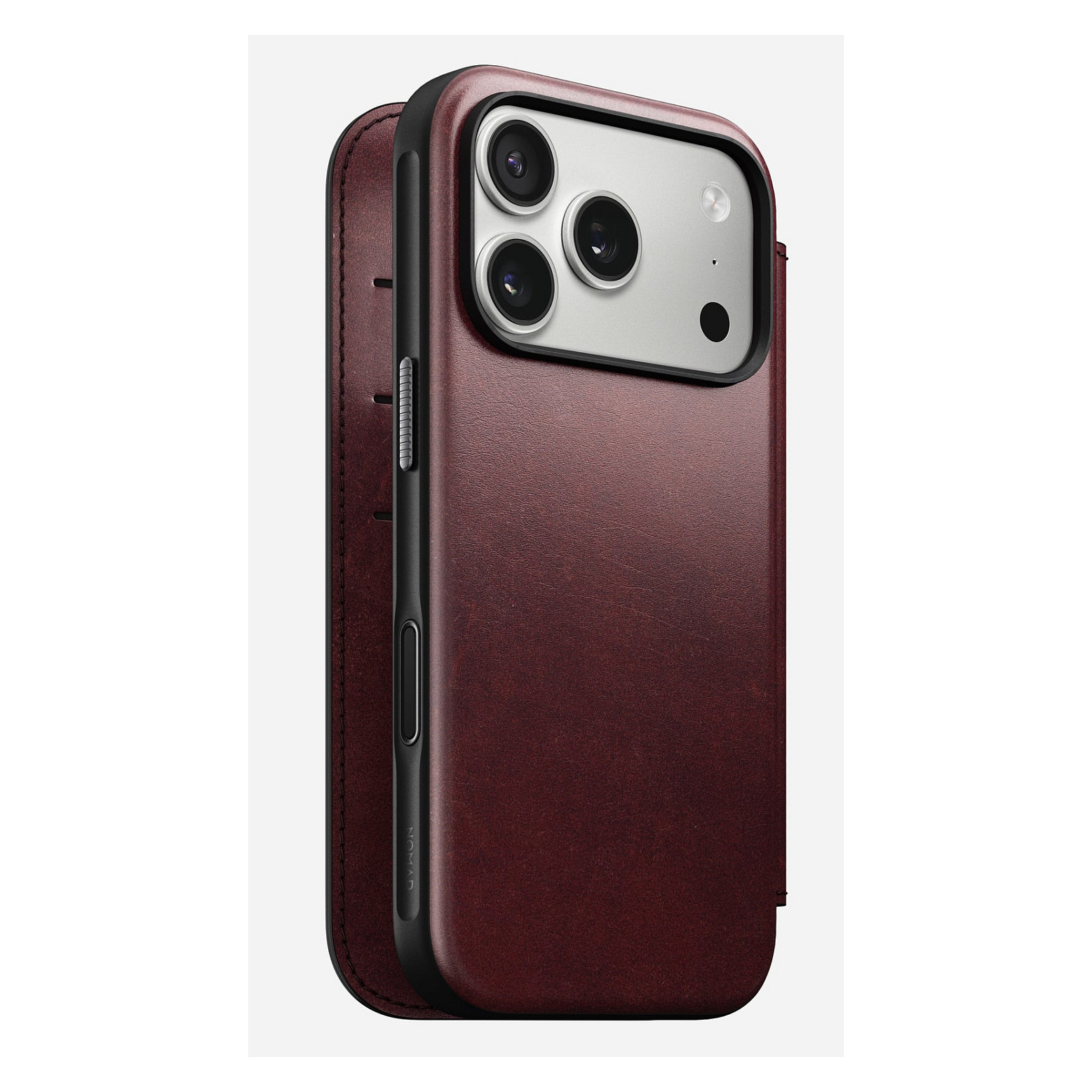Futrola NOMAD Modern Leather Folio (za iPhone 17 Pro, Burgundy, Horween koža)-0