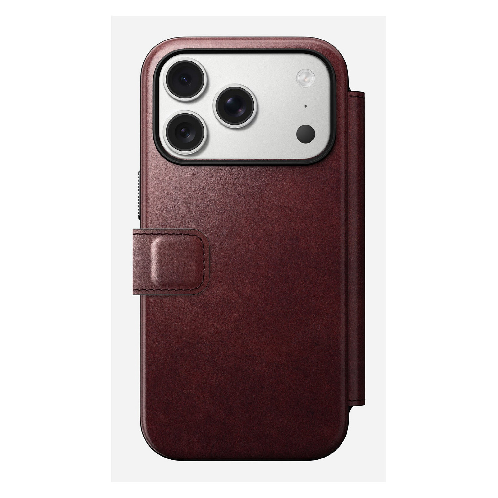 Futrola NOMAD Modern Leather Folio (za iPhone 17 Pro, Burgundy, Horween koža)-3