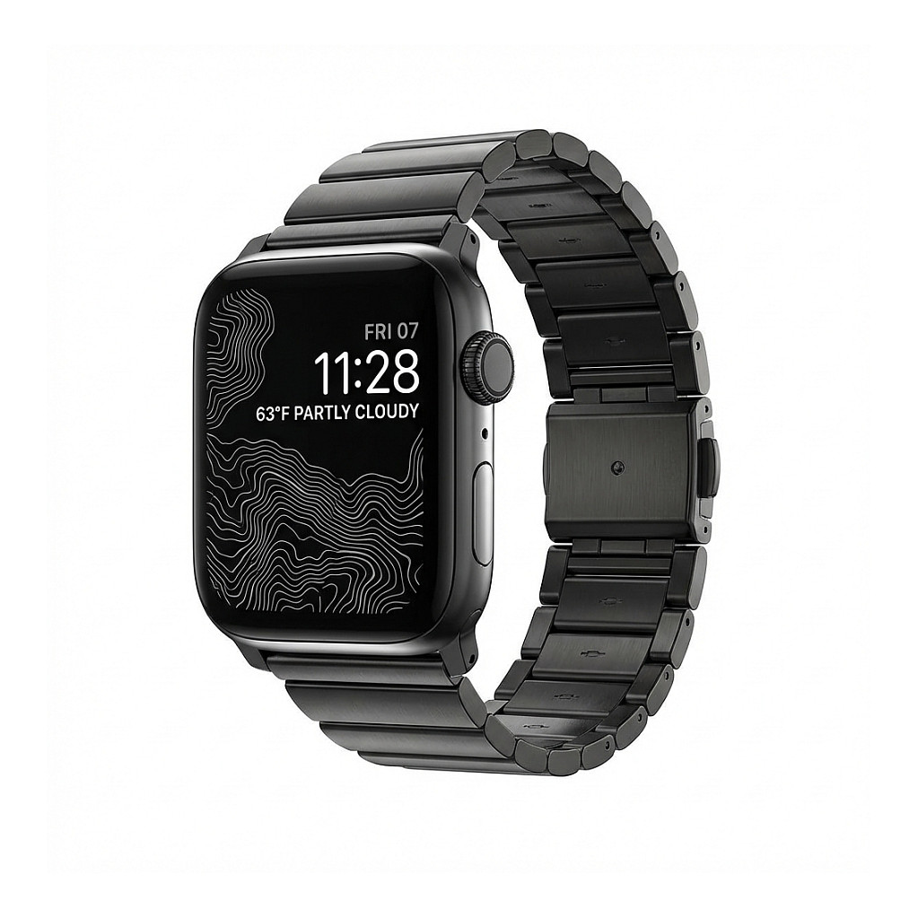 Remen za pametni sat NOMAD Stainless Steel V2 (Graphite, 42/44/45/49mm)-0