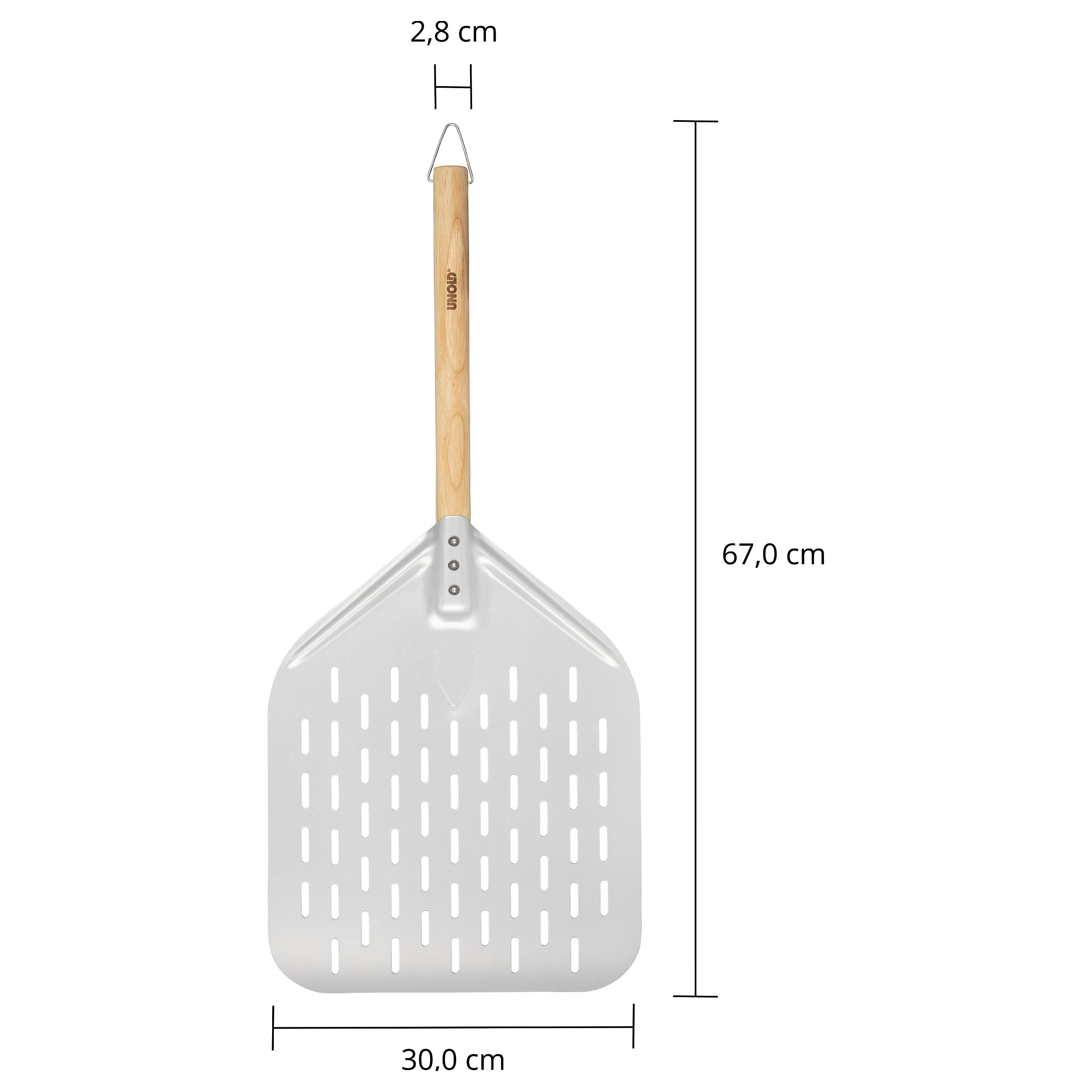 Lopatica za pizzu UNOLD 6881620 (Sklopiva drška, nehrđajući čelik)-0