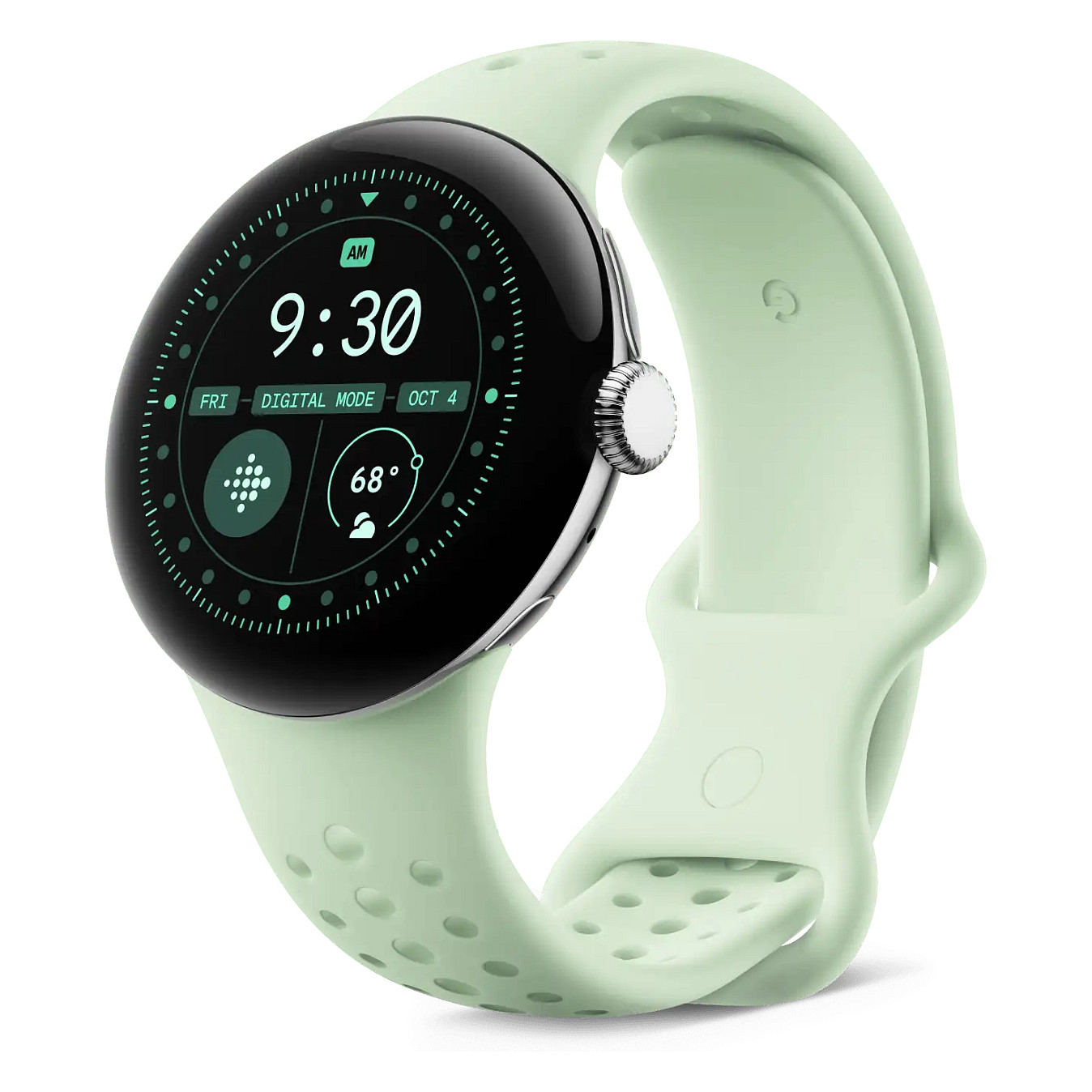Remen za pametni sat GOOGLE Pixel Watch 3 41mm Active Sport Band L, zeleni-1
