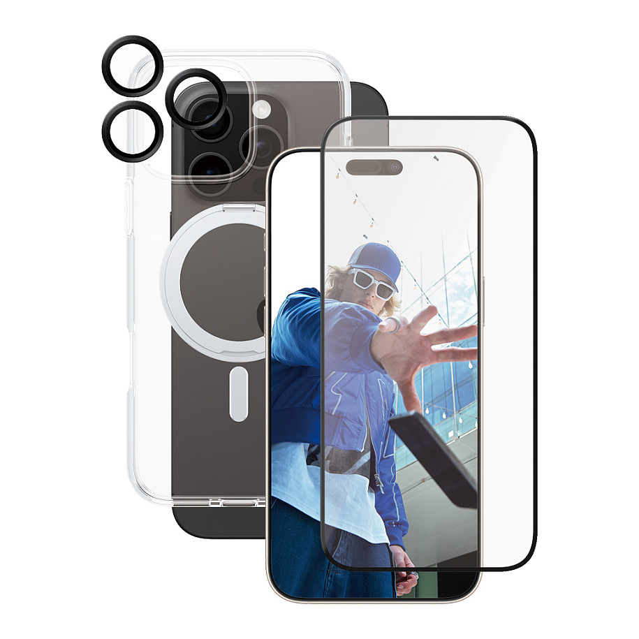 3-u-1 zaštitni set PANZERGLASS za Apple iPhone 16 Pro Max (Ceramic, Antibacterial)