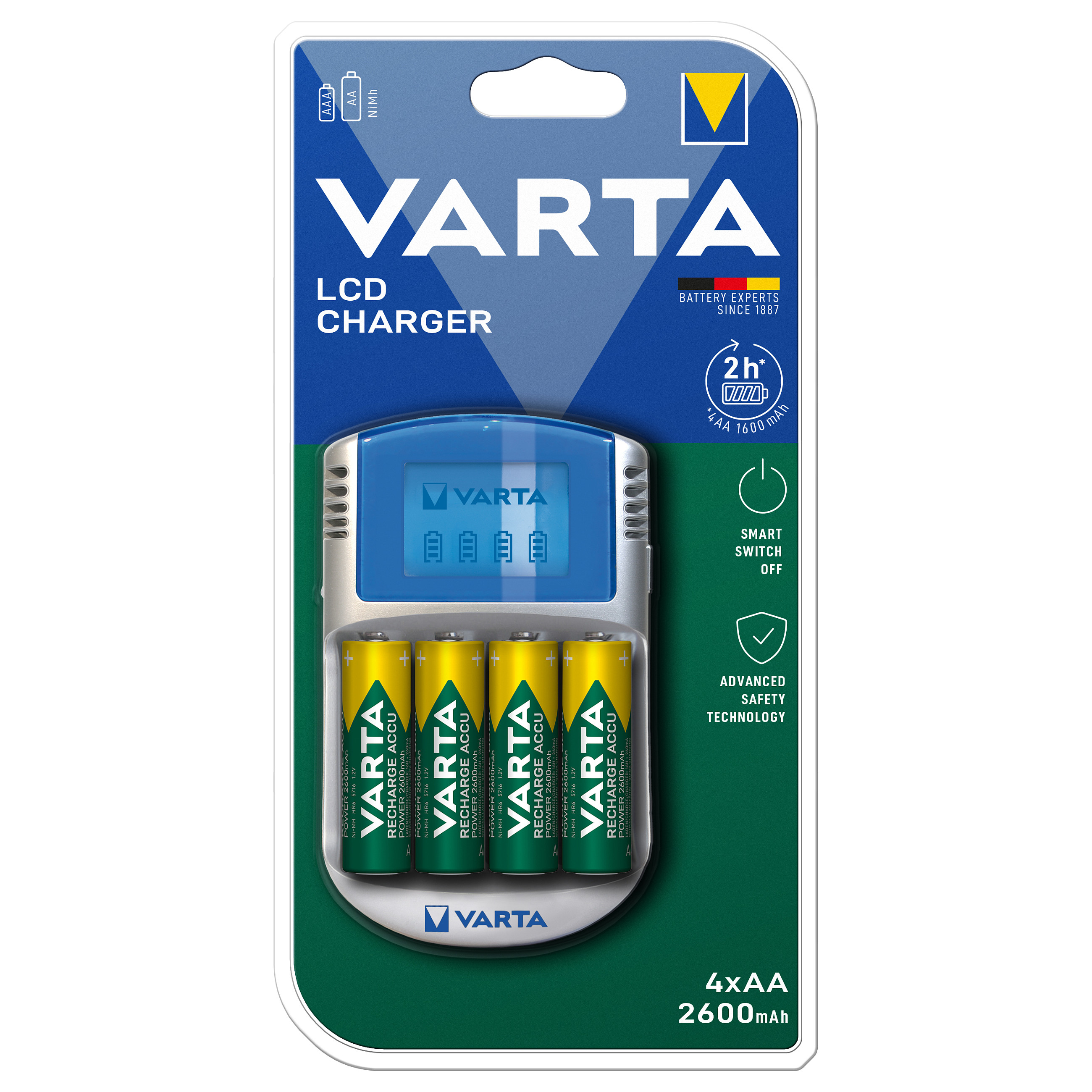 Punjač baterija VARTA LCD Charger+ (uključene 4x AA 2100mAh baterije)-2