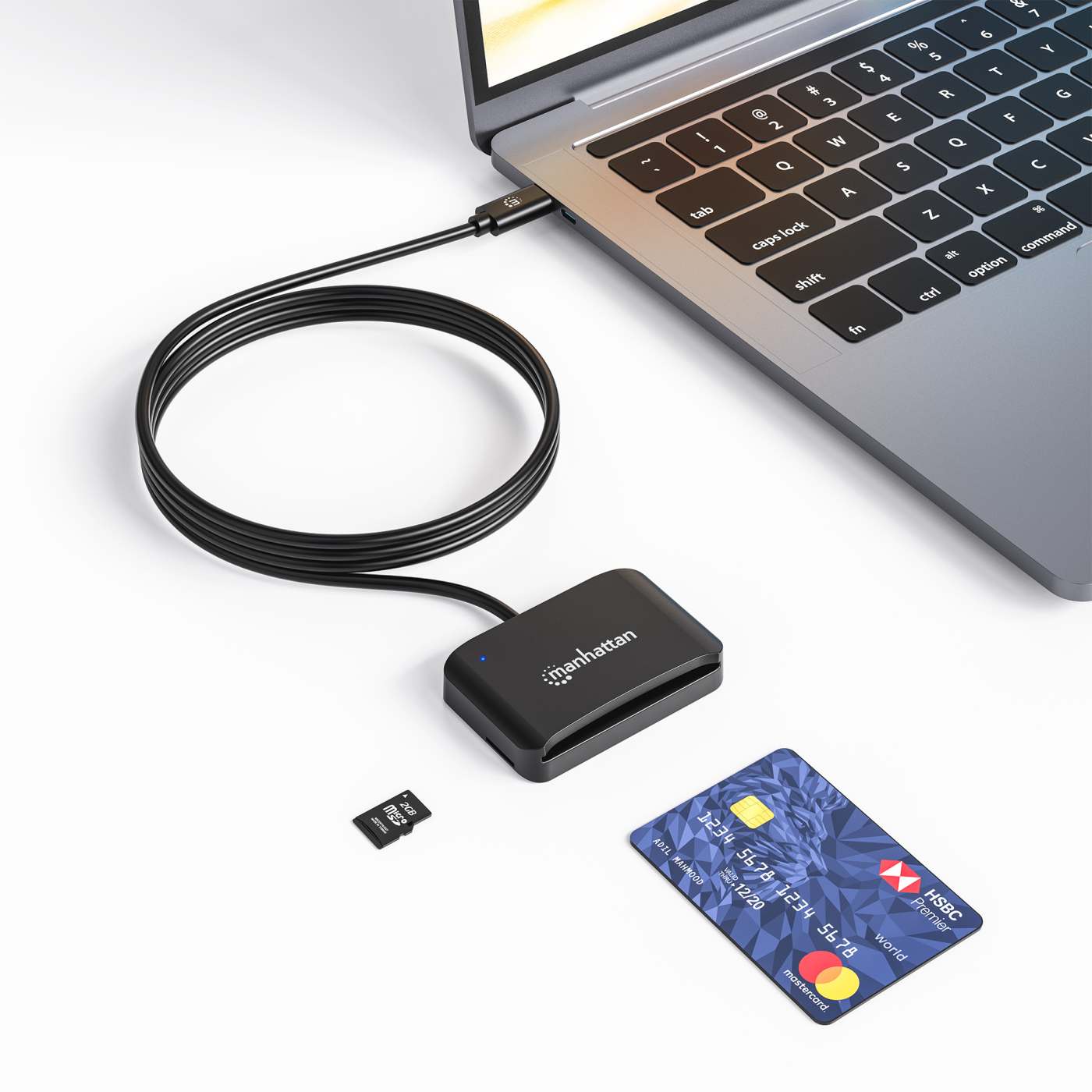 Čitač pametnih kartica MANHATTAN USB-C (za e-Građani, osobne iskaznice)-1
