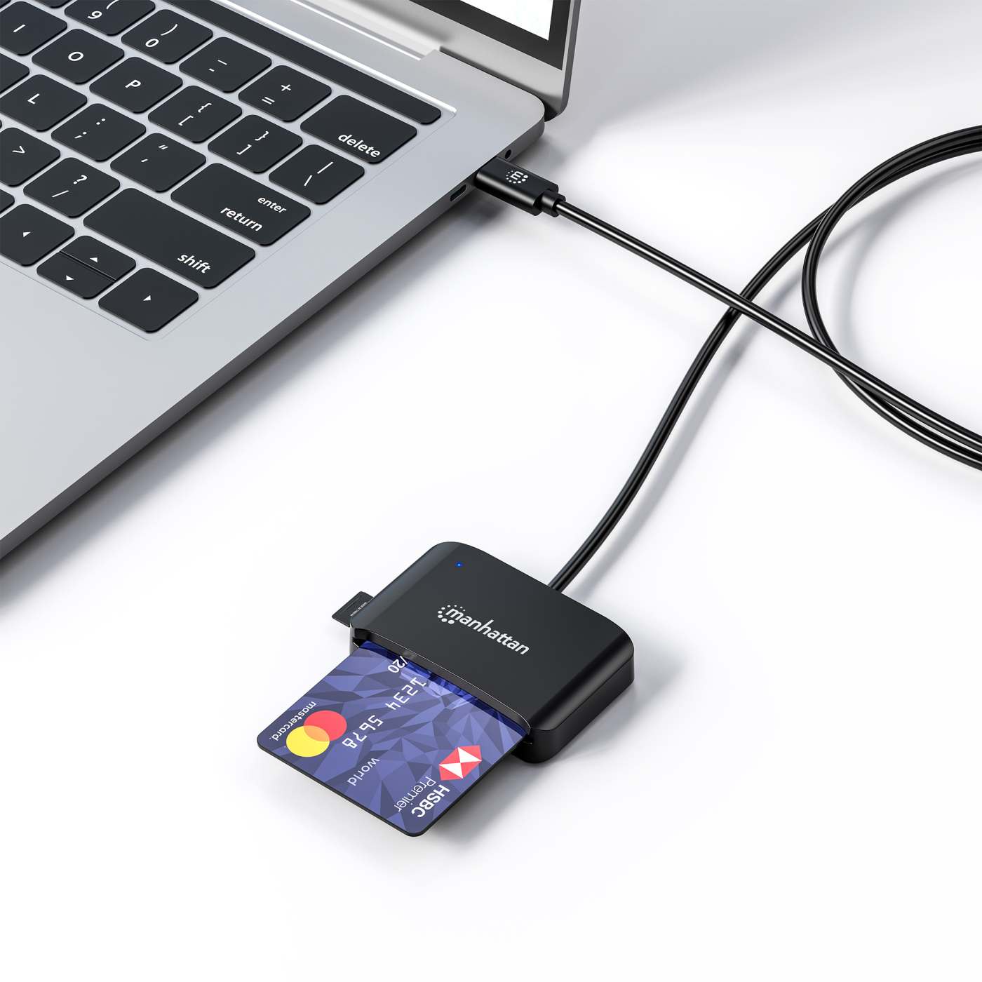 Čitač pametnih kartica MANHATTAN USB-C (za e-Građani, osobne iskaznice)-4