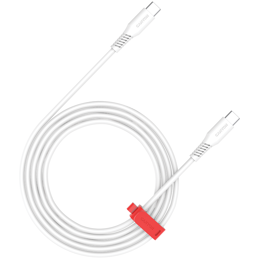 USB-C kabel CANYON CC60SC 2m bijeli (60W, USB 2.0)