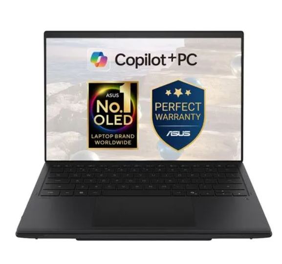 Laptop ASUS Zenbook Duo UX8407 (14", OLED, 3K, Intel Core Ultra 9 185H, 32GB, 2TB SSD, Intel Arc Graphics, Windows 11 Pro, Non-HR tipkovnica, Siva)-1