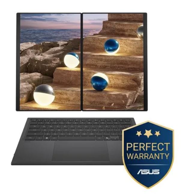 Laptop ASUS Zenbook Duo UX8407 (14", OLED, 3K, Intel Core Ultra 9 185H, 32GB, 2TB SSD, Intel Arc Graphics, Windows 11 Pro, Non-HR tipkovnica, Siva)-3