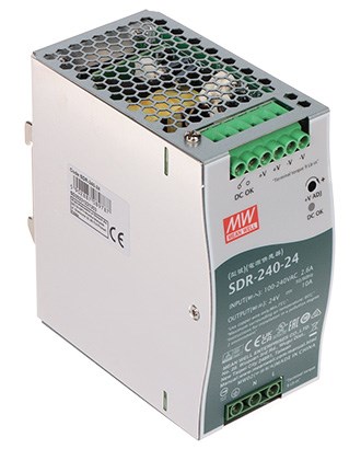 Industrijsko napajanje MEAN WELL SDR-240-24 (240W, 24V, 10A, DIN šina)
