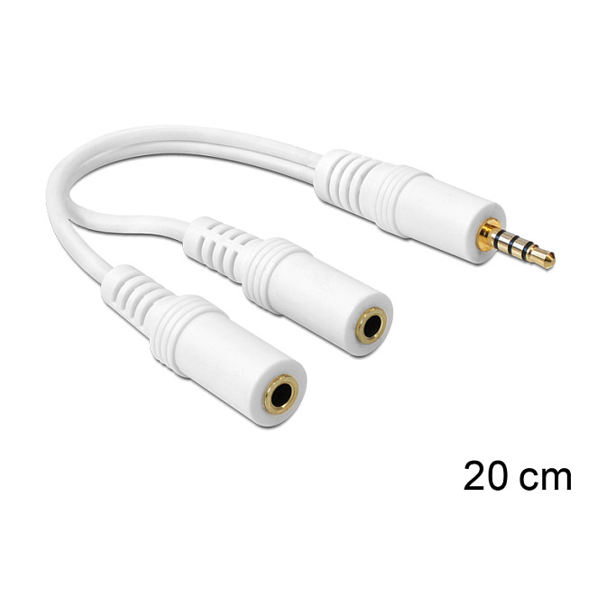 Audio adapter DELOCK (3.5mm 4-polni na 2x 3.5mm za slušalice i mikrofon, CTIA)-0