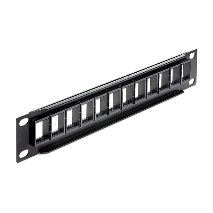 Patch panel DELOCK 10" 12 portova Cat.6A (1U, metalno kućište)-1
