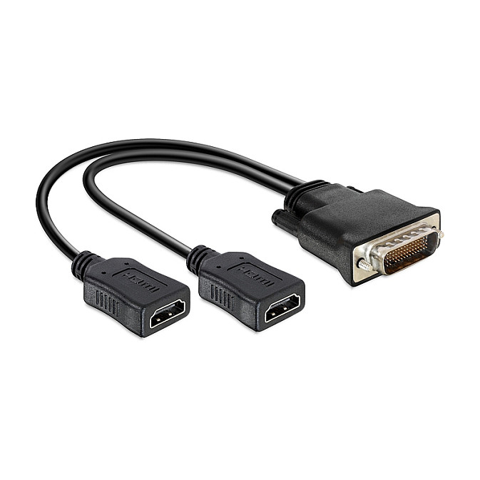 Adapter DELOCK 65280 (DMS-59 (M) na 2x HDMI (Ž), 20cm)