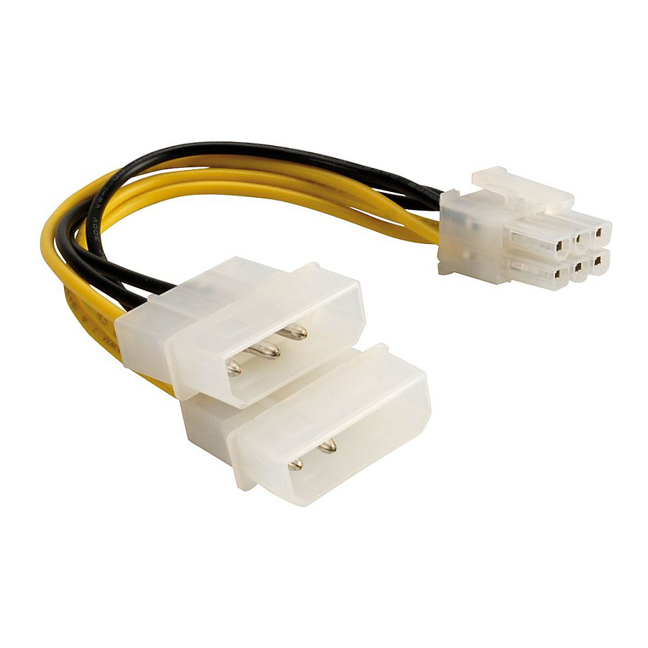 Kabel za napajanje DELOCK (2x Molex 4-pin na 6-pin PCIe, 15 cm)-0
