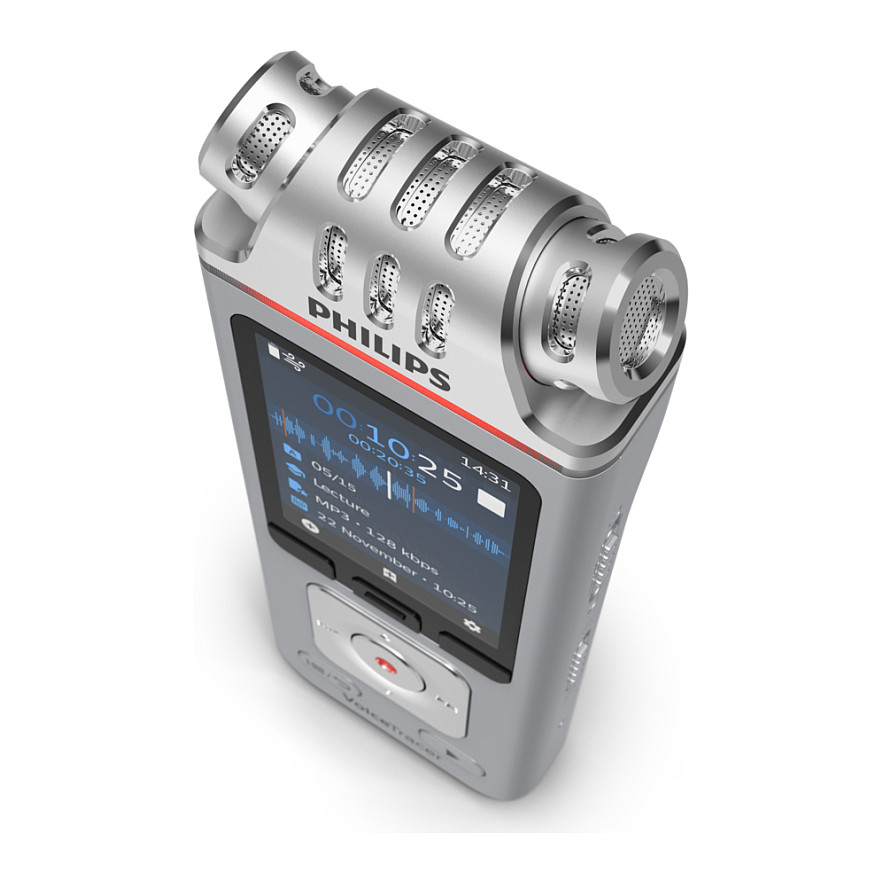 Diktafon PHILIPS DVT4115 VoiceTracer (3 mikrofona, 8GB, Wi-Fi, App kontrola)-1
