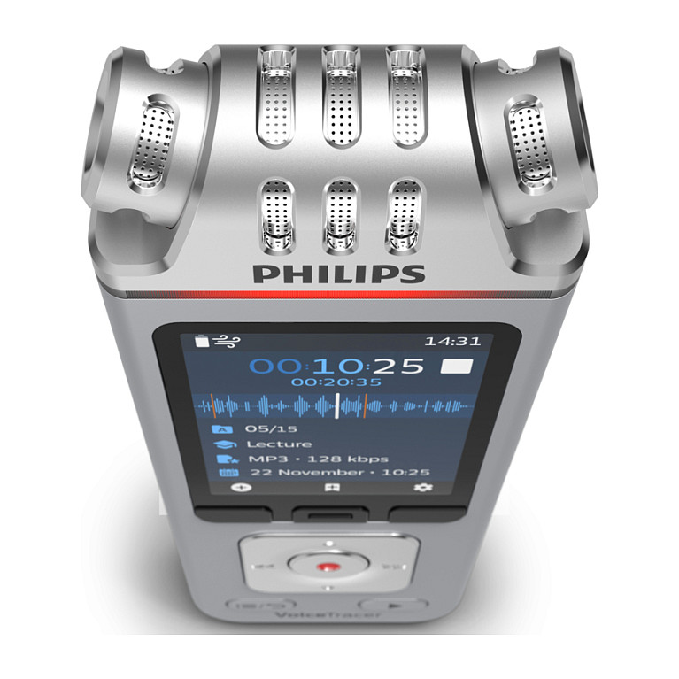 Diktafon PHILIPS DVT4115 VoiceTracer (3 mikrofona, 8GB, Wi-Fi, App kontrola)-3