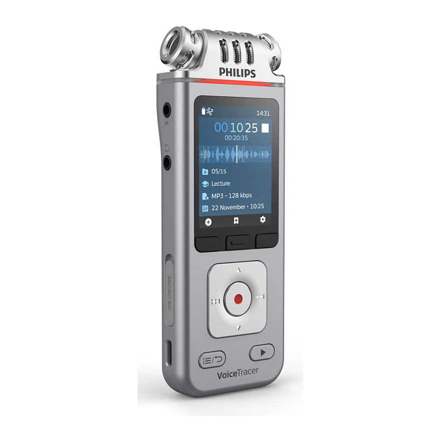 Diktafon PHILIPS DVT4115 VoiceTracer (3 mikrofona, 8GB, Wi-Fi, App kontrola)-5