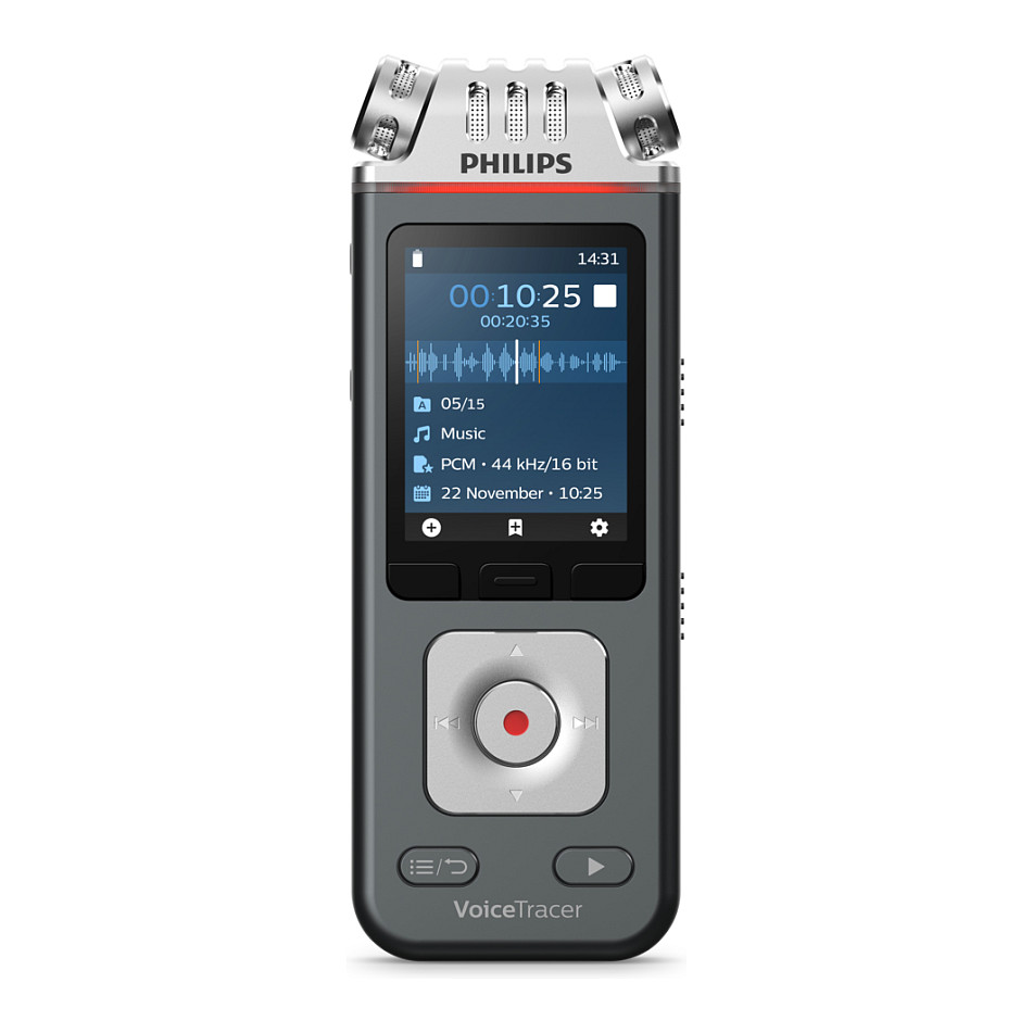 Digitalni diktafon PHILIPS VoiceTracer DVT8115 (360° mikrofon, 32GB, 36h baterije, Wi-Fi)-0
