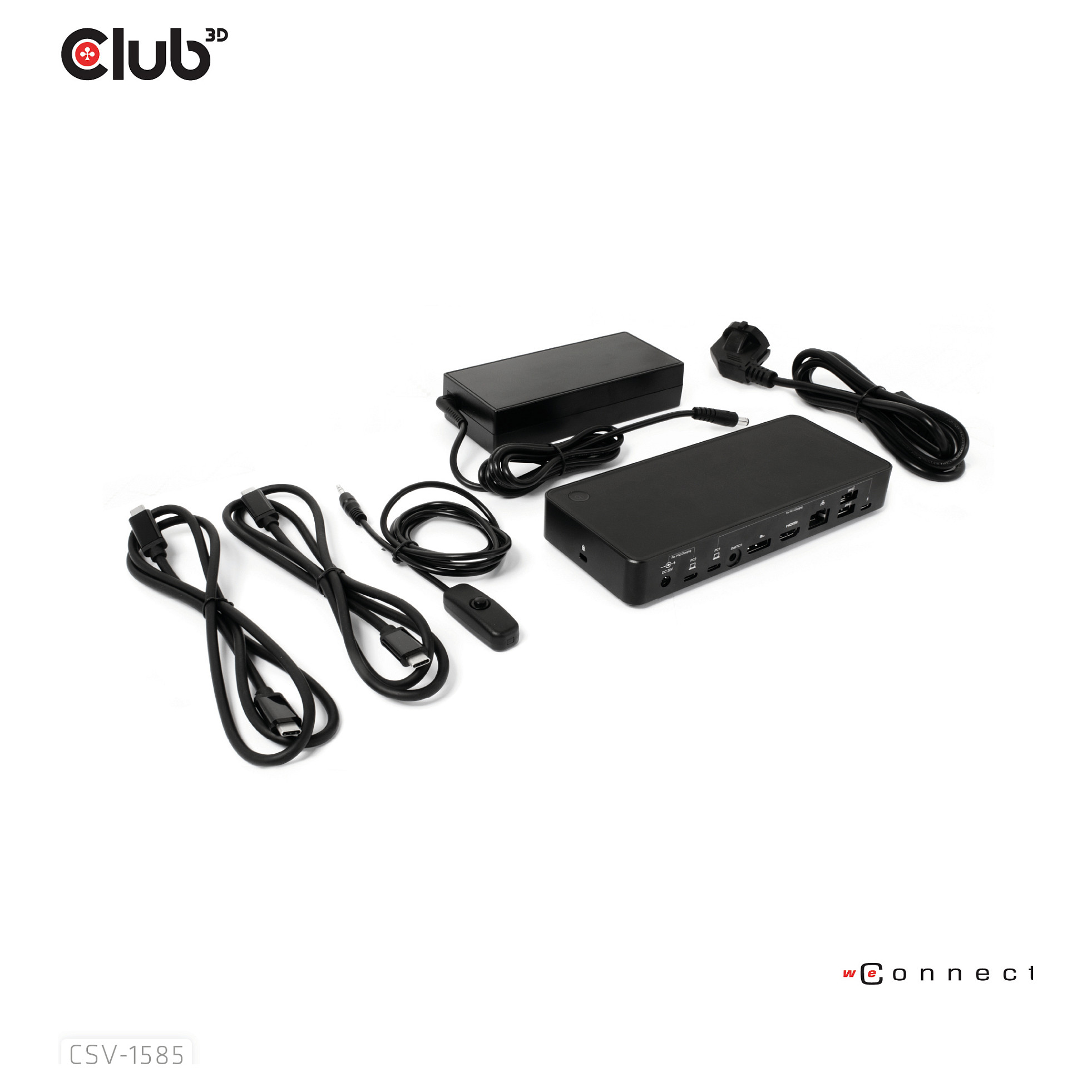 KVM Switch CLUB 3D CSV-1585 (2x USB-C, 4K60Hz, HDMI/DP, LAN, PD 100W)-6