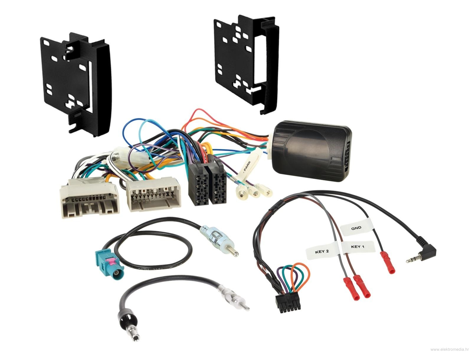 Kit za instalaciju multimedije ACV 2-DIN Kit Chrysler/Dodge/Jeep/VW LFB/Amp crni