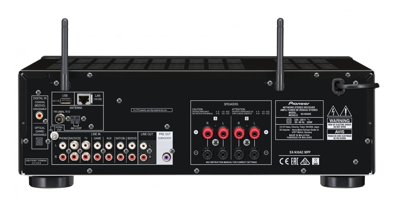 Mrežni stereo receiver PIONEER SX-N30AE (2x135W, Wi-Fi, Bluetooth, Phono) Srebrni-1