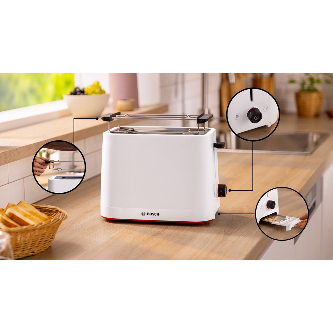 Toster BOSCH TAT3M121 (950W, bijeli)-3