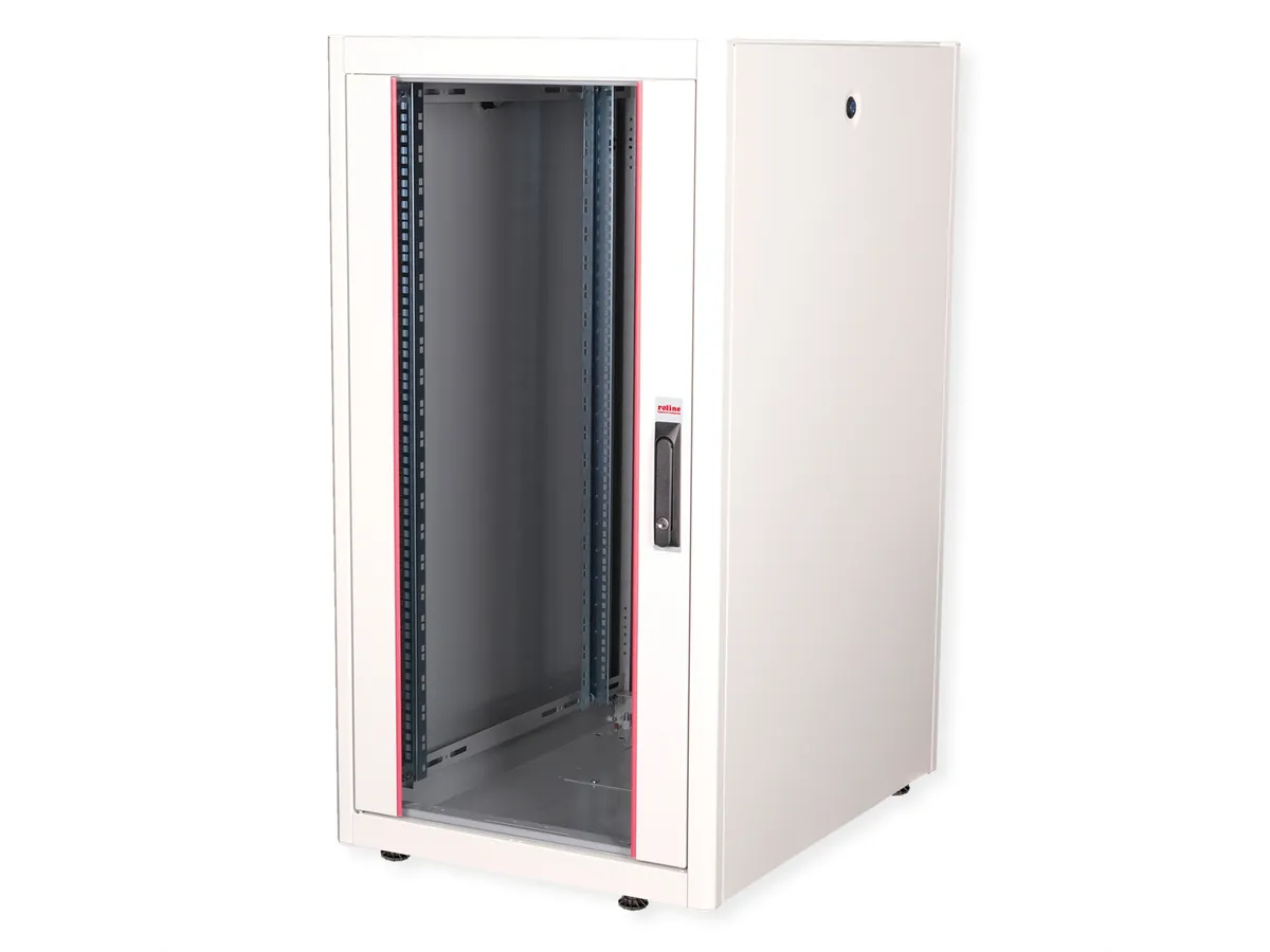 Roline 19" 22U 600x800x1125 Basic mrežni ormar sivi (staklena vrata, 600kg nosivost)