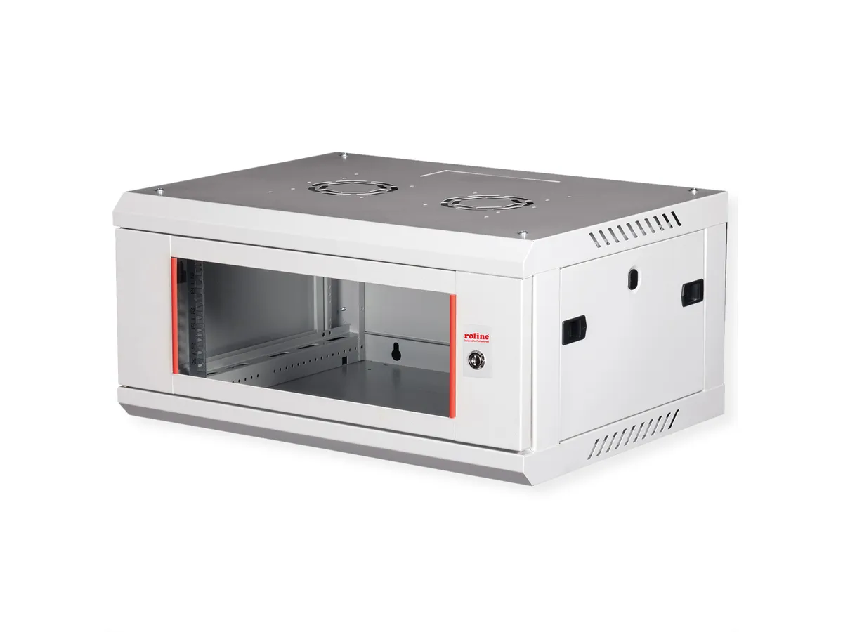 ROLINE 19" 4U zidni mrežni ormar Basic Plus (600x450x290mm, staklena vrata, 80kg) sivi