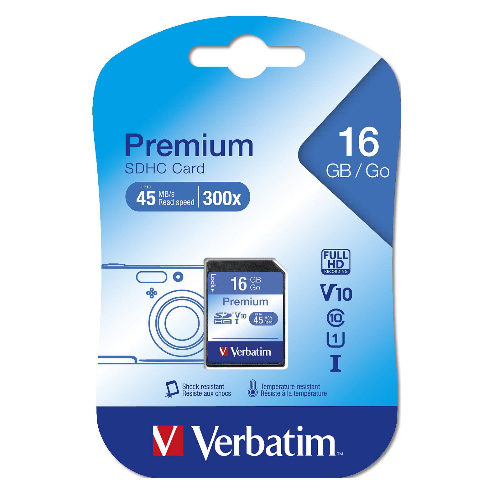 Memorijska kartica VERBATIM Premium microSDHC (16GB, Class 10, UHS-I, 80MB/s)-1