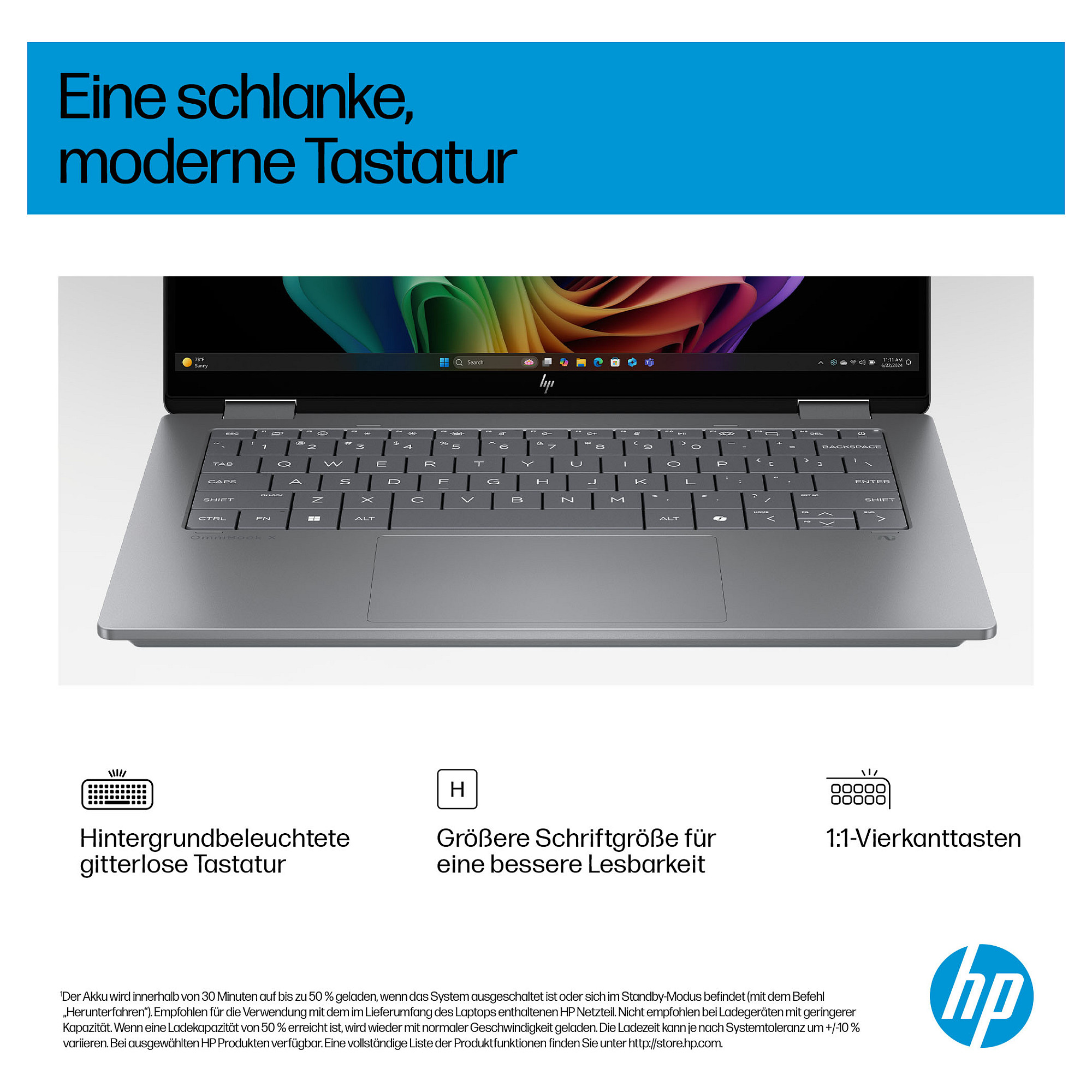 Laptop HP OmniBook X Flip 14-fm0056ng (14", Intel Core Ultra 5 226V, Windows 11) – internacionalna non HR tipkovnica-2