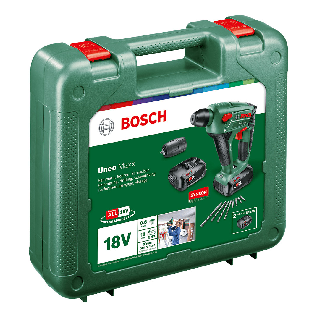 AKUMULATORSKA UDARNA BUŠILICA BOSCH UNEO MAXX (18V, 3-u-1, bez baterije)-2