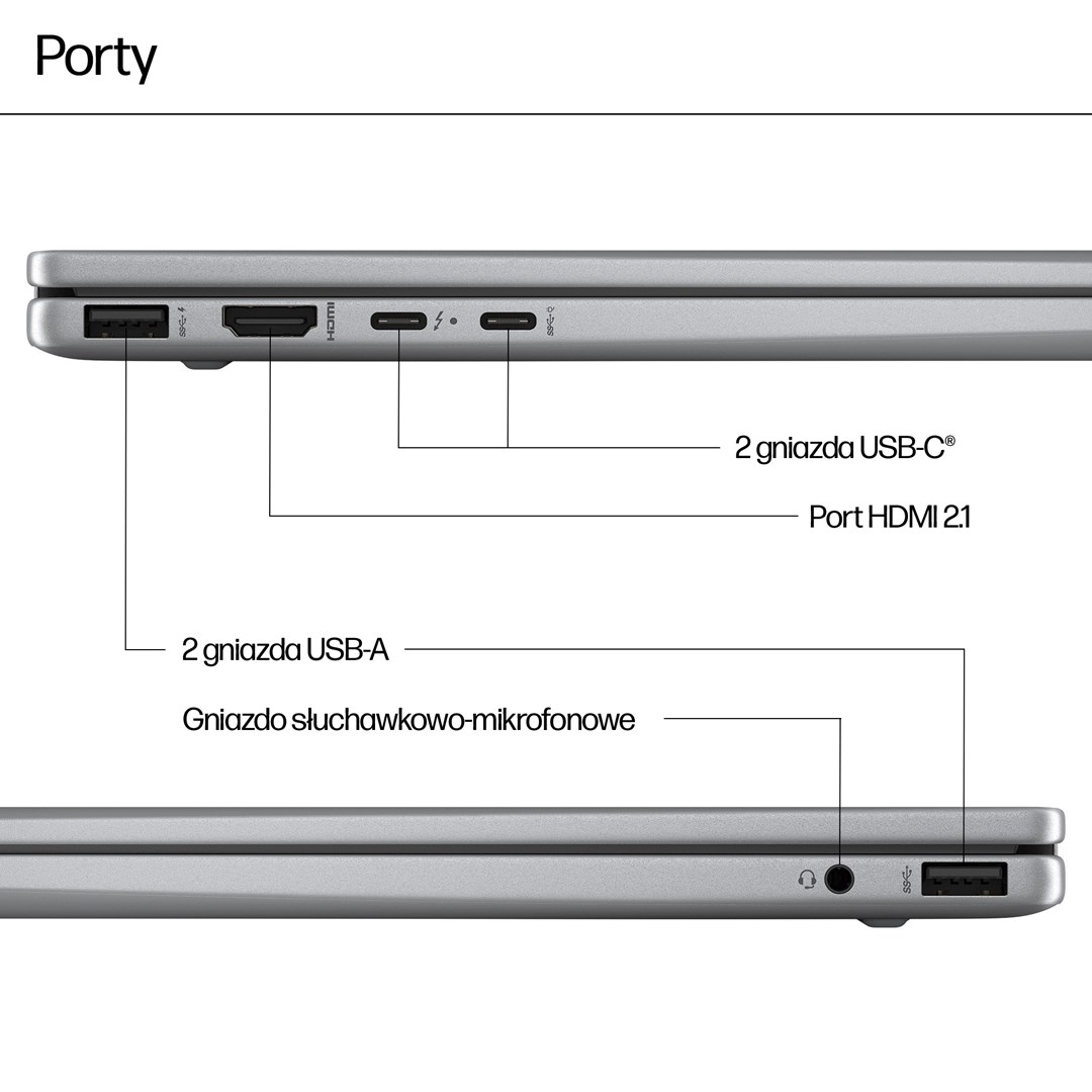 Laptop HP Envy x360 14-fa0016nw (14", WUXGA Touch 300 nits, AMD Ryzen 7 8840HS, 16GB, 512GB SSD, Radeon 780M, Windows 11) Meteor Silver – internacionalna non HR tipkovnica-5