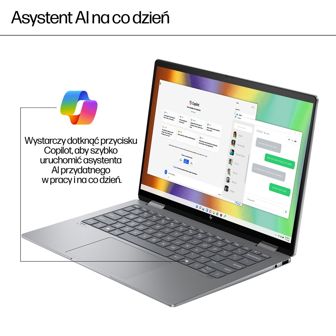 Laptop HP Envy x360 14-fa0016nw (14", WUXGA Touch 300 nits, AMD Ryzen 7 8840HS, 16GB, 512GB SSD, Radeon 780M, Windows 11) Meteor Silver – internacionalna non HR tipkovnica-8